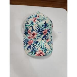 MillyMook Womens(UNISEX) Baseball Cap Hat  Tropical Floral Mesh Snapback EUC